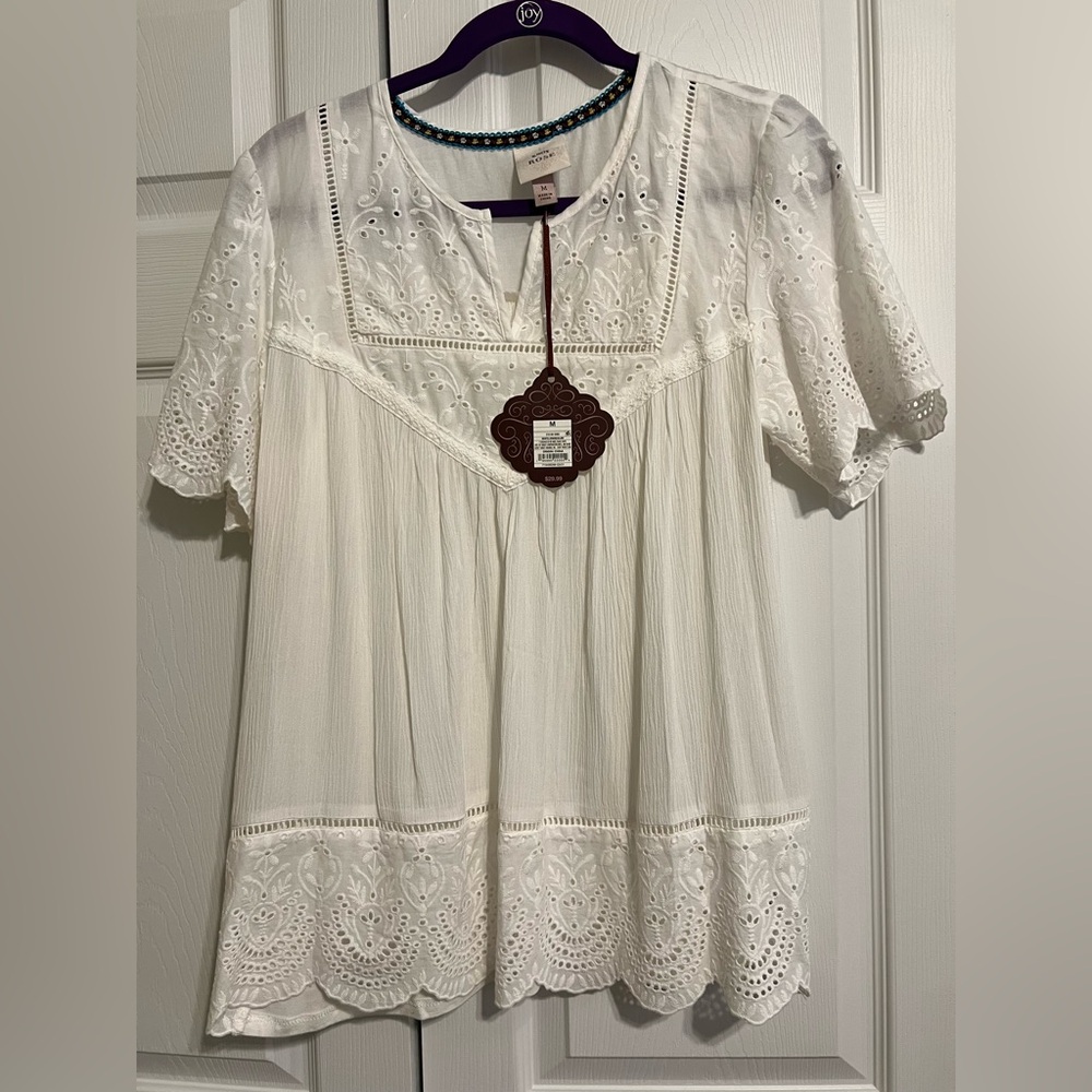 Knox Rose medium eyelet shirt